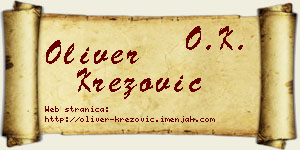 Oliver Krezović vizit kartica